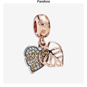 Pandora Sparkling Leaf Charm
